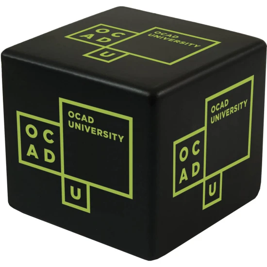 Stress cube | PU foam | 6,3cm | Stress reliever | Black
