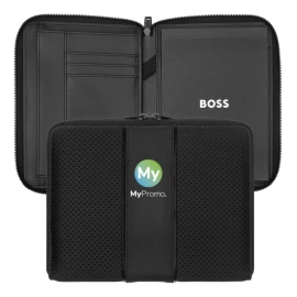 Hugo Boss Conferentiemap | PU | Mat zwarte ritsen | Vanaf 5 stuks