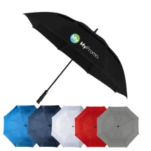 Impliva golf umbrella | Fiberglass frame and shaft & polyester pongee | Ø130cm | Automatic | Windproof