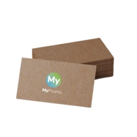 Eco business card | Matte kraft paper 300 g/m² | 85×55 mm | Full colour