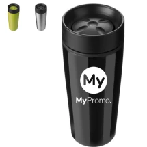 Tazza da viaggio | Acciaio inox | 450 ml | Pulsante