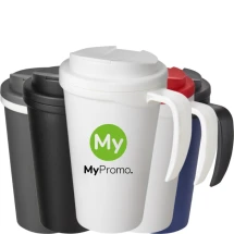 Dubbelwandig geïsoleerde mok | Plastic | 350ml | Met handvat |  Made in the UK