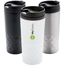 Becher | Edelstahl & Kunststoff | 300ml | Geometrische Details