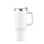 Mug avec anse | Acier inoxydable et rPET | 1,2 L | Paille | Imitation Stanley