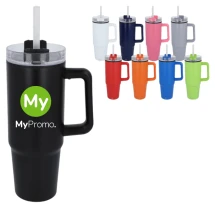 Thermobecher | Edelstahl | 800ml | Trinkhalm | Stanley-Nachbildung