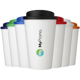 Gobelet isolée à double paroi | PP recyclé & PP | 350 ml | Quadrichromie | Fabriqué au Royaume-Uni