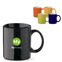 Gekleurde mok | Aardewerk | 300 ml | Groot drukoppervlak