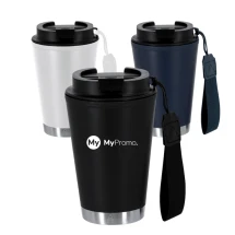 Thermos cup | Recycled stainless steel and recycled PP | 300ml | With transport strap