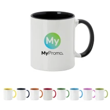 Sublimation mug | Ceramic | 350ml | White mug for sublimation | Colourful handle and interior