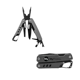 BrandCharger muti-tool | Aluminium & stainless steel | 10.5x4,5x2cm | 11 tools in-1 | Belt pouch for easy carrying