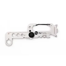 BrandCharger Multi-Tool | Edelstahl | 7x3.2x0.8 cm | 8-in-1 Werkzeuge | Weiche Schaumeinlage für Schutz