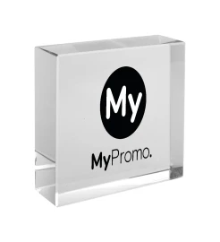 Rechthoekige presse-papier | Glas | 60×60×20 mm | In cadeauverpakking met venster