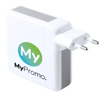 Travel adapter | ABS | 29×80×80 mm | 2 USB & 1 USB-C | Wireless charger