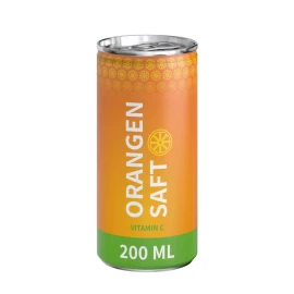 Orange juice can | Recycled aluminum | 200ml | Without artificial sweeteners