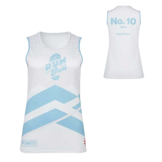 Sport tank top | Polyester mesh 140g/m² | Voor vrouwen | Wit - 3XL