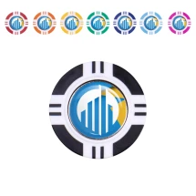 Poker chip golf ball marker | Plastic | Ø40 mm | Ø24 mm magnetic golf ball marker