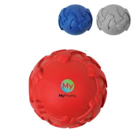 Tierball | TPR | Ø 6.2cm | Knochenrelief | Einzeln verpackt in recycelten Papierbeuteln