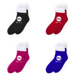 Chaussettes de maison douillettes | Semelle en silicone antidérapante | Polyester | Taille unique