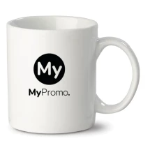 Weiße Tasse | 300ml | Hochwertiges Porzellan | Große Druckfläche