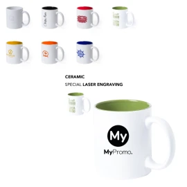 Becher | Keramik | 350 ml | Logo-Gravur zeigt die Innenfarbe