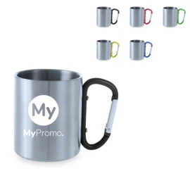 Mug | Stainless steel | 210ml | Carabiner handle