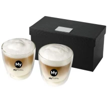 Set van 2 koffiekopjes | Geleverd in een luxe doos | Borosilicaat glas | 200ml