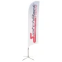 Drapeau plume concave | Polyester | 3 tailles différentes | Quadrichromie sur les deux côtés