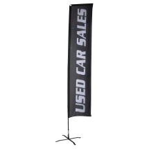 Rectangular feather flag | Polyester | 3 different sizes | Full colour on both sides