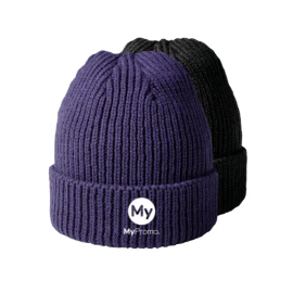 Knitted beanie | Acryl | One size fits all | With brim | Exclusive look