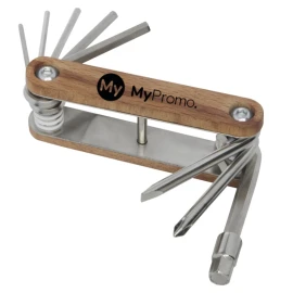Bicycle multi-tool | Wooden | 8-function | Instruction manual included