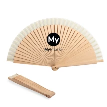 Handwaaier | Hout & katoen | 42,5x23 cm | In een individuele doos