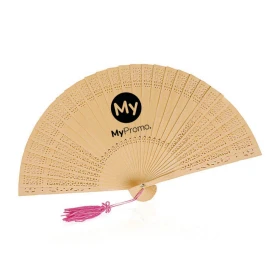 Hand fan | Natural wood | Die-cut ribs