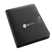 A4 Conferentiemap | Vervaardigd uit gebreid leer | Incl. elastische pennenlus