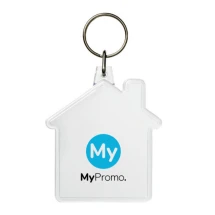Sleutelhanger in de vorm van een huisje | Kunststof | Doorzichtig