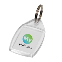 Sleutelhanger | Kunststof | 5,9 cm x 3,5 cm | Doorzichtig