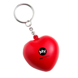 Stressball Schlüsselanhänger | PU-Schaum | 4,2 x 3,9 x 2,6 cm | Herzform