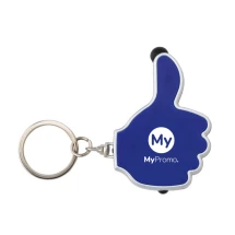 Sleutelhanger met stylus pen | ABS kunststof | LED licht