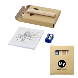 8-teiliges Malset | Papier | Inkl. Stifte, Anspitzer und Malbuch