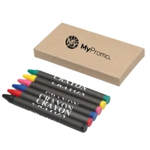 Kleurkrijt set | Was | 6 verschillende kleuren