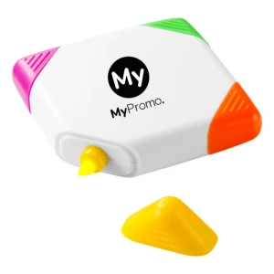 4-color highlighter | ABS plastic | Square-shaped