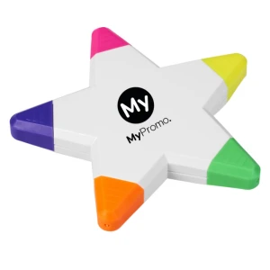 5-color highlighter | PP Plastic | Star-shaped