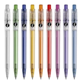 Frosty ballpoint pen | Plastic | Wide clip