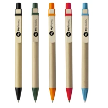 Kugelschreiber | Karton & Kunststoff | Holzclip | Blaue Tinte