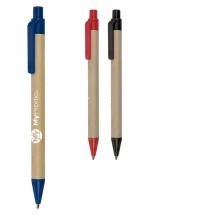 Öko-Kugelschreiber | Bio-Papier | Farbige Teile