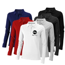 Polo a manica lunga | Cotone | 200 g/m2 | Per donna