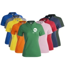 Polo shirt in many colours | Cotton 180g/m2 | For women | With two matching color buttons