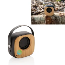 Enceinte bluetooth fashion en bambou | 3W | Noir