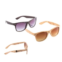 Klassieke zonnebril | Bijpassende kleur glazen | Natuurlijke houtlook