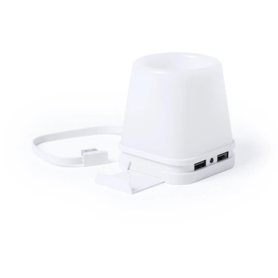 USB Hub | Pencil Holder | LED light | White
