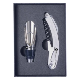 2-pieces wine set | Incl. pourer | Stainless steel | Cheap